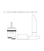 Cartuccia Ceramica n.156 Rub. Stella Box 3/4" Kit