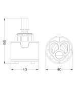 Cartuccia Ceramica n.071 Rub. Hydroplast G40