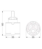 Cartuccia Ceramica n.097 Rub. Hydroplast 35