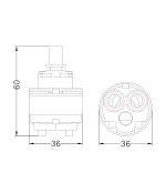 Cartuccia Ceramica n.218 Rub. Hydroplast GA35-11000