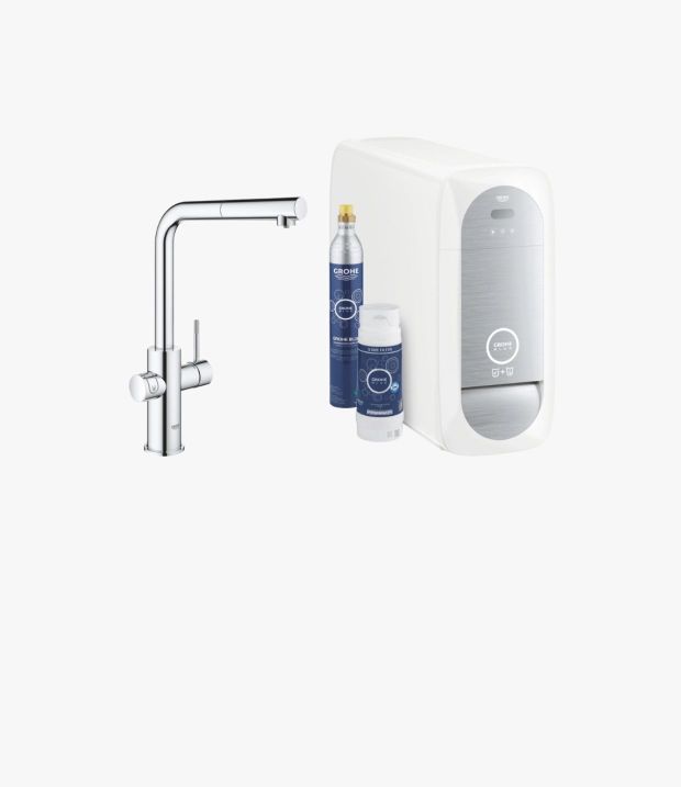 Grohe Blue Home Miscelatore Bocca a L con Doccetta - Cromo