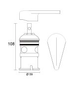 Cartuccia Ceramica n.126 Rub. Stella Ring 3/4" con Maniglia