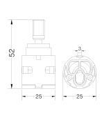 Cartuccia Ceramica n.216 Rub. Bandini Modello Chiuso