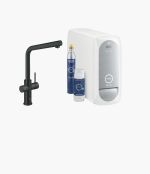 GROHE Blue Home Starter Kit nero opaco con bocca alta a L