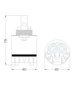 Cartuccia Ceramica n.068 Rub. Paini Messico Lavabo