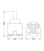 Cartuccia Ceramica n.177 Rub. Ideal Standard Deviatore Geometry