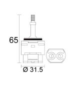 Cartuccia Ceramica n.165 Rub. Ideal Standard Serie Alfiere